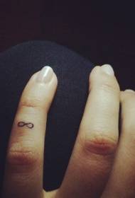 Finger infinity sign tattoo pattern