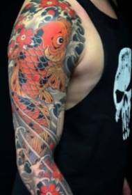 Traditional style bag arm leg squid series tattoo works