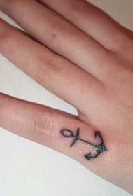 Vinger anker tattoo patroon