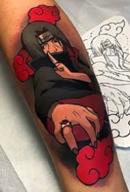 Naruto Naruto on the arm Sasuke Kakashi and other characters anime tattoo pattern