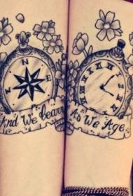 Par tetovaža jednostavan, ali simpatičan par tetovaža uzorak