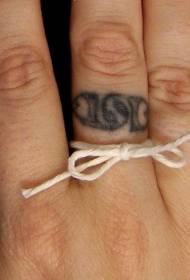 Finger small ring tattoo pattern