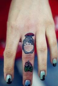 Finger cartoon tortoise tattoo pattern picture