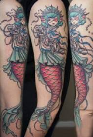 Tattoo mermaid handsome mermaid tattoo picture on boy's arm