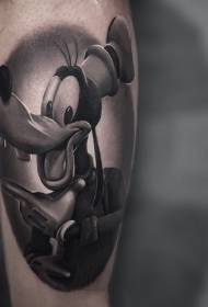 A set of European and American cartoon characters realistic black gray arm tattoo works