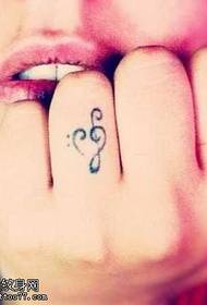 Motif de tatouage de petite note de doigt