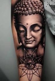 Very good image of Buddha tattoo artwork on 9 arms