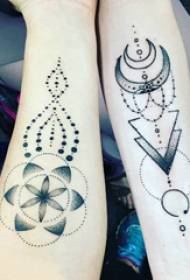 Совети за тетоважа со тетоважа Двојка црна рака Креативна слика за тетоважа