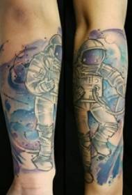 Arm tattoo picture male ass on colored astronaut tattoo picture