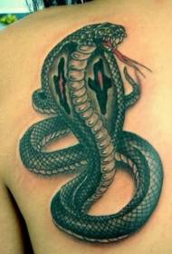 shoulder color realistic cobra tattoo pattern