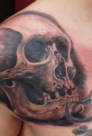 shoulder Graynd realistic skull tattoo pattern
