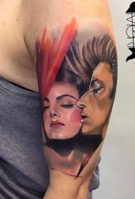 Skica boje ruke tipa uzorka tetovaža par