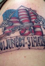 boja ramena američki vojni logo tetovaža uzorak