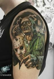 impresivna ilustracija u stilu boje tetovaža Jason