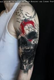 novus ludo style umeris portabitur formam skull tattoo
