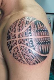 shoulder black unusual basketball totem tattoo pattern