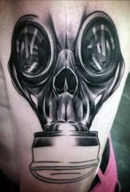 shoulder incredible skull modern gas mask tattoo