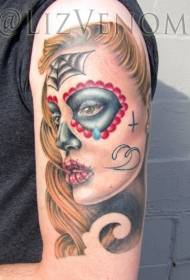 цвят на раменете татуировка на плач в мексикански стил