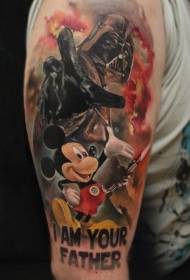 arthan wasan kwaikwayon kafada Darth Vader hoto tattoo