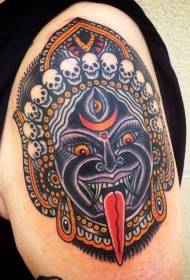tatuaj zeiță hindusă culoare culoare umăr
