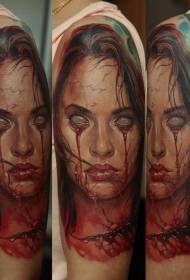 plecu šausmu filmas krāsas rāpojošās sievietes tetovējums