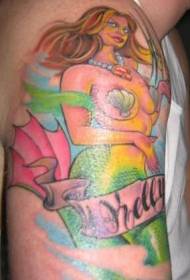 το τατουάζ μοτίβο χρώματος ώμου