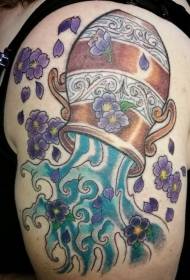 axel vacker färgade Vattumannen tatuering bild