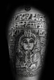 shoulder black beautiful illustration style Egyptian tattoo pattern