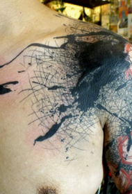 moderni stil u boji ramena misterija slika tetovaža uzorak
