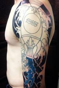 Tatuering mönster för manlig arm Vattumannen symbol