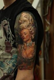 boja ramena seksi srednjovjekovna ženska tetovaža Slika