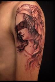 ramena smeđa srednjovjekovna žena tetovaža uzorak