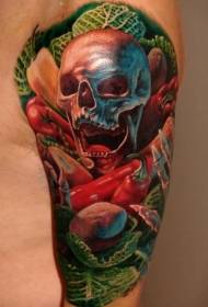 new school style color vegetables and tattoo pictures