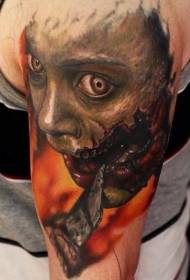 skouder creepy horrorfilm bloedige monster tattoo