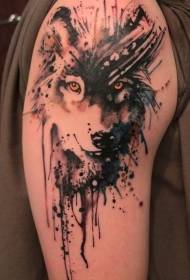 Ulv tatovering skulder ulv tatoveringsbilde