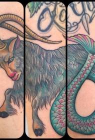 shoulder color Capricorn tattoo pattern