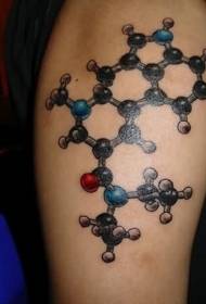 ramena prekrasna obojena tema kemije tetovaža uzorak