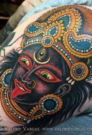 schouder nieuwe college stijl hindoe-godin tattoo patroon