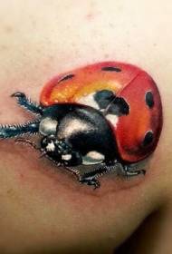 pàtran tatù ladybug fìrinneach coltach ri dealbh
