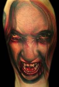 realistinen väri kammottava vampyyri-tatuointikuvio
