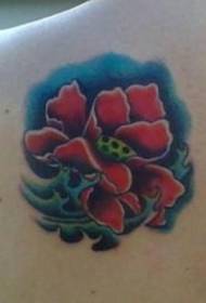 Hanya mai launin poppies tattoo tattoo