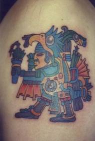shoulder color fun tribal mural tattoo pattern