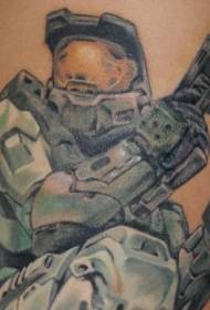 Мужчынскі колер пляча галоўны малюнак татуіроўкі воіна
