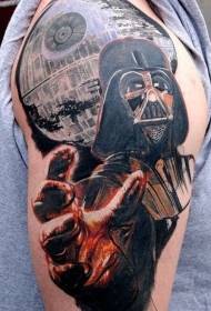 Иық түсті жұлдызды соғыстар Батыр Darth Vader татуировкасы үлгісі