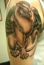 рамо кафяв грифон животинска татуировка снимка