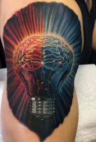 A new type of tattoo with a human brain bulb