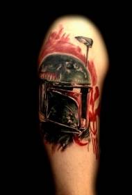 färg axel star wars soldat hjälm tatuering mönster