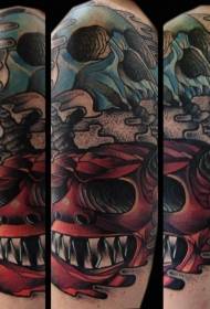 shoulder color various skull skull tattoo pictures