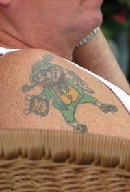 váll színű rajzfilm manó tetoválás kép