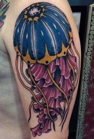 ramenní styl staromódní barevný obrázek medúzy tetování